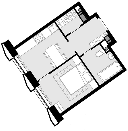 32,8 м², 1-комн. квартира, 12/22 этаж