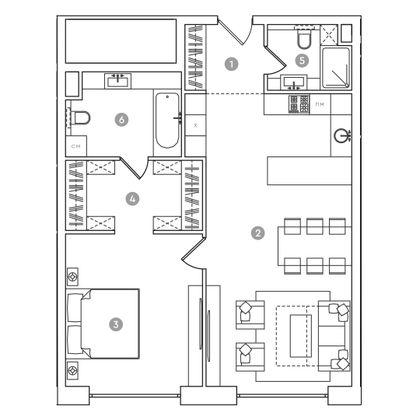 Продажа 2-комнатной квартиры 77,5 м², 10/19 этаж