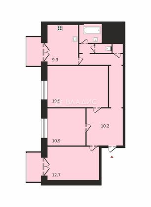 Продажа 3-комнатной квартиры 80 м², 3/9 этаж