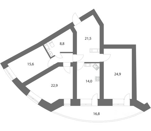 Продажа многокомнатной квартиры 196 м², 22/24 этаж