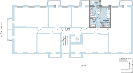 Продажа 1-комнатной квартиры 34 м², 7/7 этаж