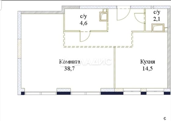 Продажа 2-комнатной квартиры 59,9 м², 5/30 этаж