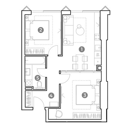 Продажа квартиры-студии 24,1 м², 14/29 этаж