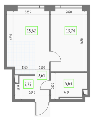 Продажа 1-комнатной квартиры 40,3 м², 18/57 этаж