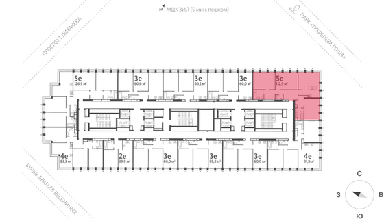 Продажа 4-комнатной квартиры 114,7 м², 26/40 этаж