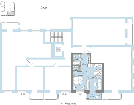 Продажа 2-комнатной квартиры 47 м², 4/6 этаж