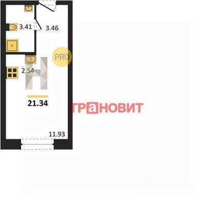 Продажа квартиры-студии 21,3 м², 3/25 этаж
