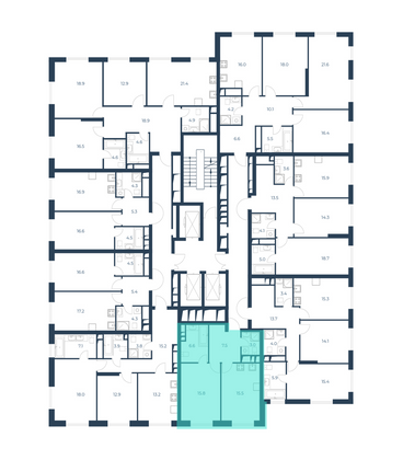 Продажа 1-комнатной квартиры 48,1 м², 13/21 этаж