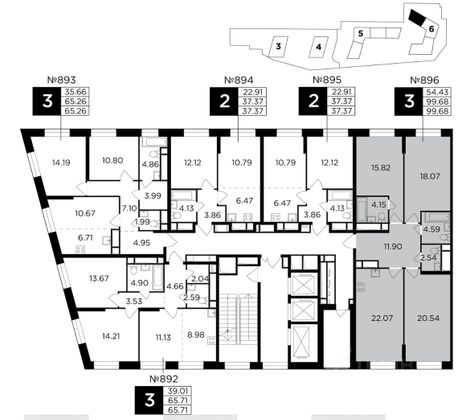 Продажа 3-комнатной квартиры 99,7 м², 7/30 этаж