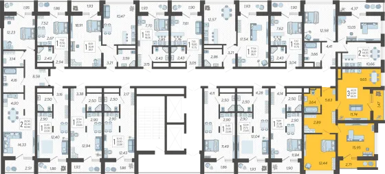 Продажа 3-комнатной квартиры 66,1 м², 3/19 этаж