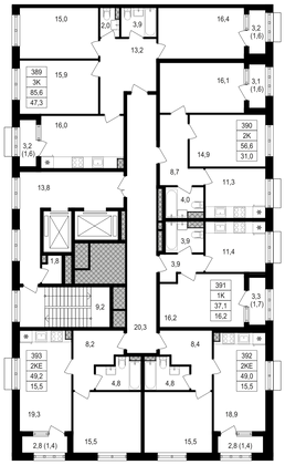 Продажа 3-комнатной квартиры 85,6 м², 2/15 этаж