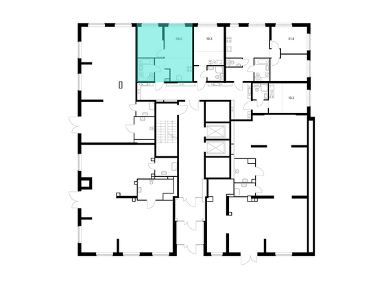 Продажа 1-комнатной квартиры 34,5 м², 2/17 этаж