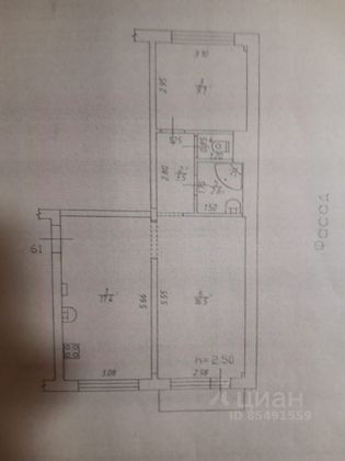 Продажа 2-комнатной квартиры 50 м², 2/5 этаж