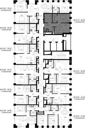 Продажа 2-комнатной квартиры 44,6 м², 10/26 этаж