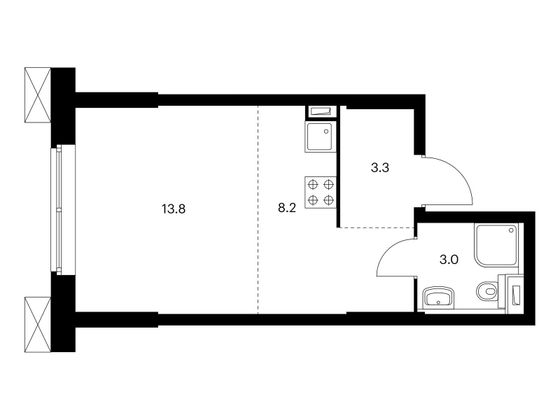 Продажа квартиры-студии 28,3 м², 28/28 этаж