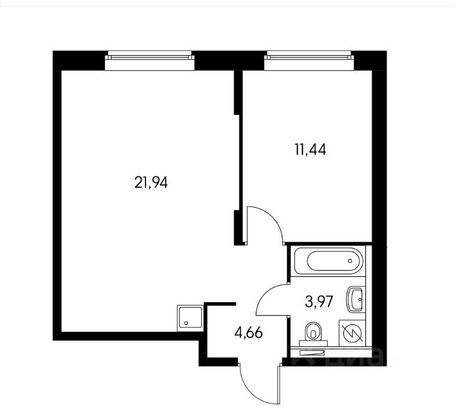 Продажа 1-комнатной квартиры 41,8 м², 17/17 этаж