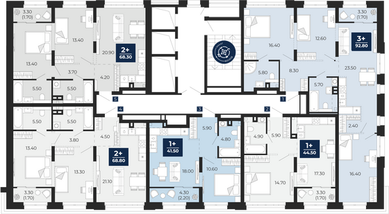 Продажа 1-комнатной квартиры 44,5 м², 2/25 этаж