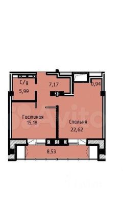 Продажа 2-комнатной квартиры 61 м², 9/14 этаж