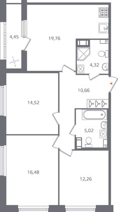 Продажа 3-комнатной квартиры 85,3 м², 3/15 этаж