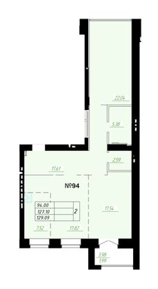 Продажа 2-комнатной квартиры 126,2 м², 9/9 этаж