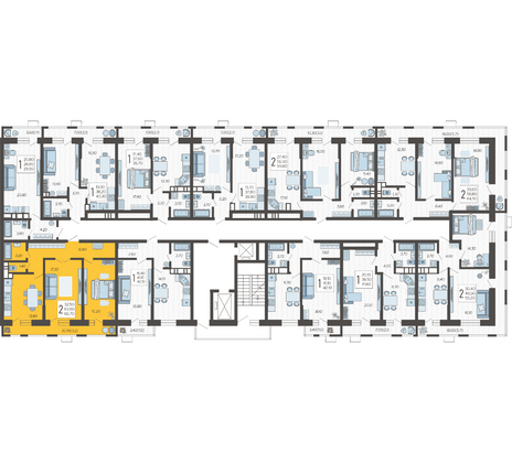 Продажа 2-комнатной квартиры 66,7 м², 4/12 этаж