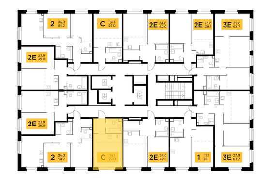 Продажа квартиры-студии 27 м², 14/23 этаж