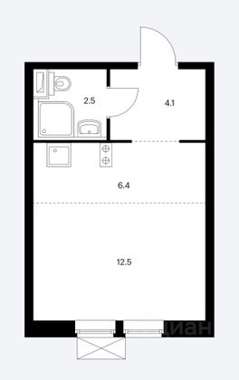 Продажа квартиры-студии 25,7 м², 13/33 этаж