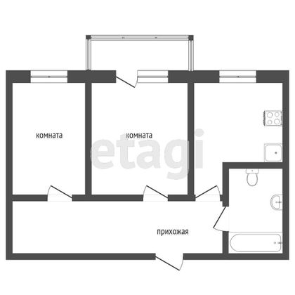 Продажа 2-комнатной квартиры 45,5 м², 5/10 этаж