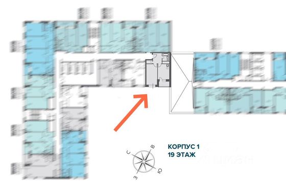 Продажа 1-комнатной квартиры 38,1 м², 19/25 этаж