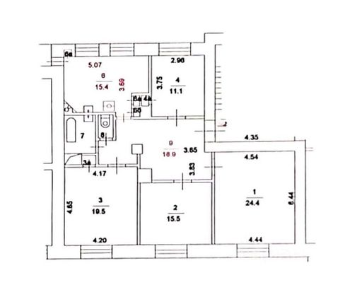 Продажа 4-комнатной квартиры 112,3 м², 6/9 этаж