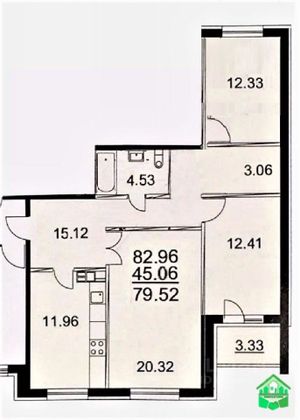 Продажа 3-комнатной квартиры 79,5 м², 5/9 этаж
