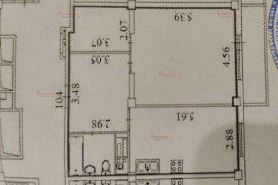 Продажа 1-комнатной квартиры 61,5 м², 5/16 этаж