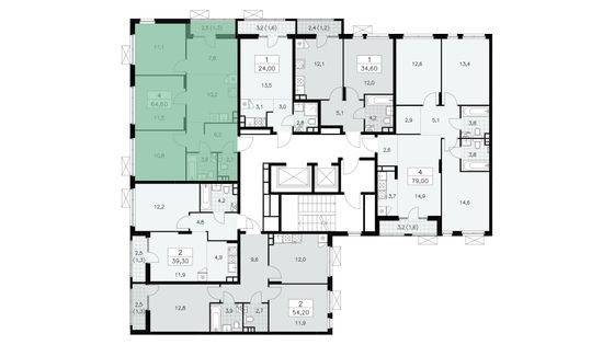 Продажа 4-комнатной квартиры 64,4 м², 4/16 этаж