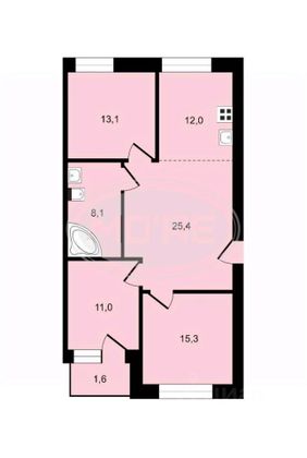 Продажа 3-комнатной квартиры 84,9 м², 3/6 этаж