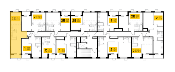 Продажа 2-комнатной квартиры 43,6 м², 14/15 этаж