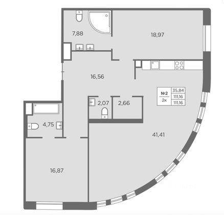 Продажа 3-комнатной квартиры 110 м², 3/3 этаж