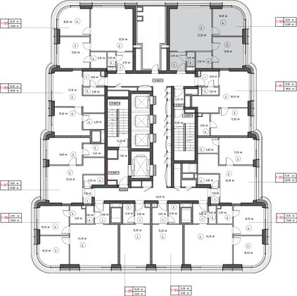 Продажа 2-комнатной квартиры 52,8 м², 20/53 этаж