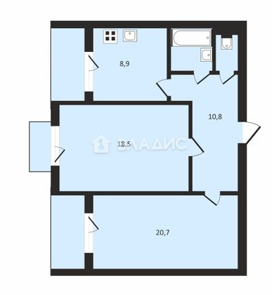 Продажа 2-комнатной квартиры 63,7 м², 20/28 этаж