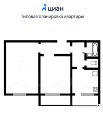 Продажа 2-комнатной квартиры 54 м², 1/9 этаж