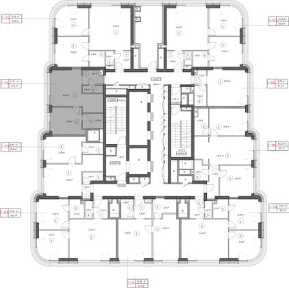 Продажа 1-комнатной квартиры 40,5 м², 34/53 этаж