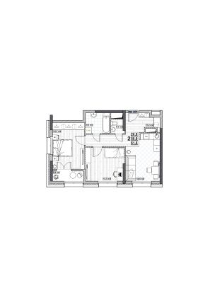 Продажа 2-комнатной квартиры 61,8 м², 8/24 этаж