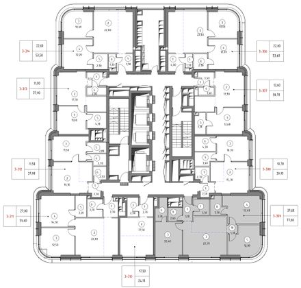 Продажа 3-комнатной квартиры 77,8 м², 37/53 этаж