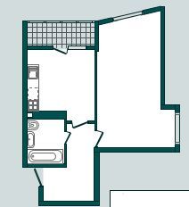 Продажа 1-комнатной квартиры 44,8 м², 8/24 этаж