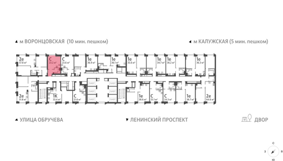 Продажа квартиры-студии 23,2 м², 17/58 этаж