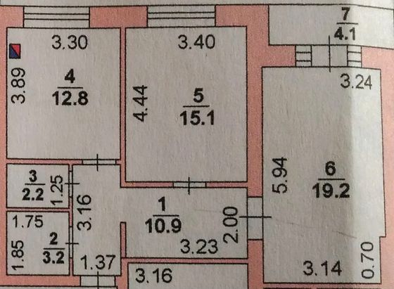 Продажа 2-комнатной квартиры 67 м², 5/5 этаж