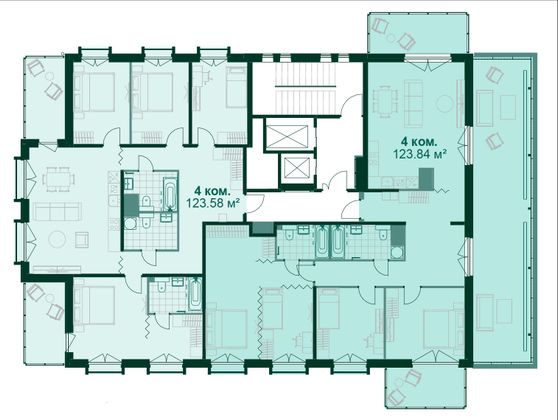 Продажа 4-комнатной квартиры 124,3 м², 14/14 этаж