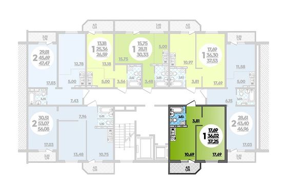 37,3 м², 1-комн. квартира, 10/16 этаж