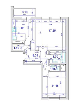 Продажа 2-комнатной квартиры 53,5 м², 6/18 этаж