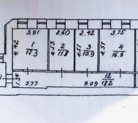 Продажа 2-комнатной квартиры 78 м², 3/3 этаж