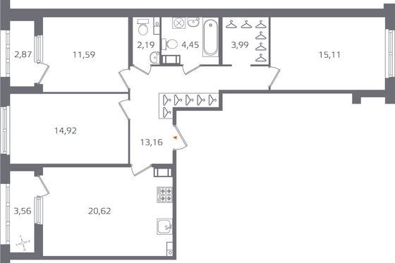 Продажа 3-комнатной квартиры 89,3 м², 3/10 этаж